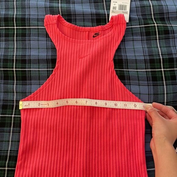 Nike Sportswear Chill Rib Slim Sleeveless Midi Dress Aster Pink XS(FN3679-629） - Picture 12 of 12